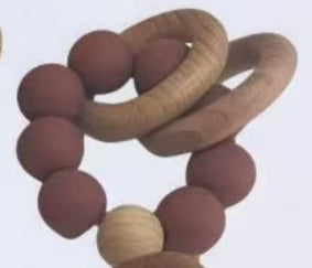The Little Kind Silicone & Wood Teething Ring – Rosewood
