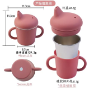 The Little Kind Silicone & Stainless Steel Sippy Cup – Oatmilk